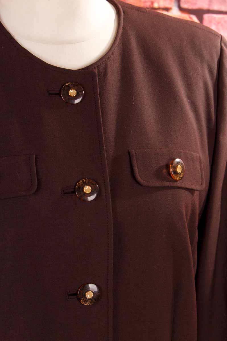 Vintage Wolle Blazer braun