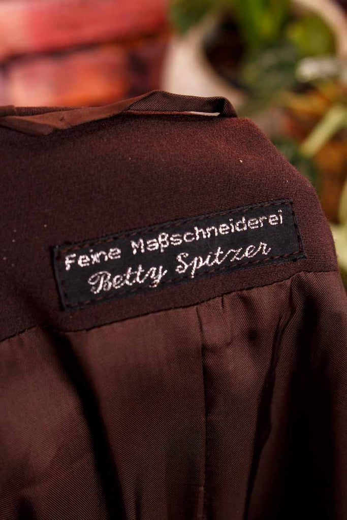 Vintage Wolle Blazer braun