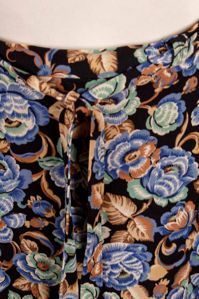 70s Stiefelrock bunt Blumen