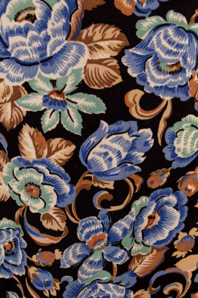 70s Stiefelrock bunt Blumen