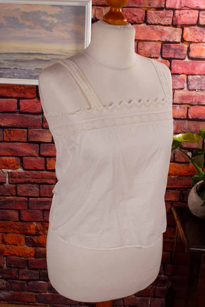 antikes Hemd weiß Spitze