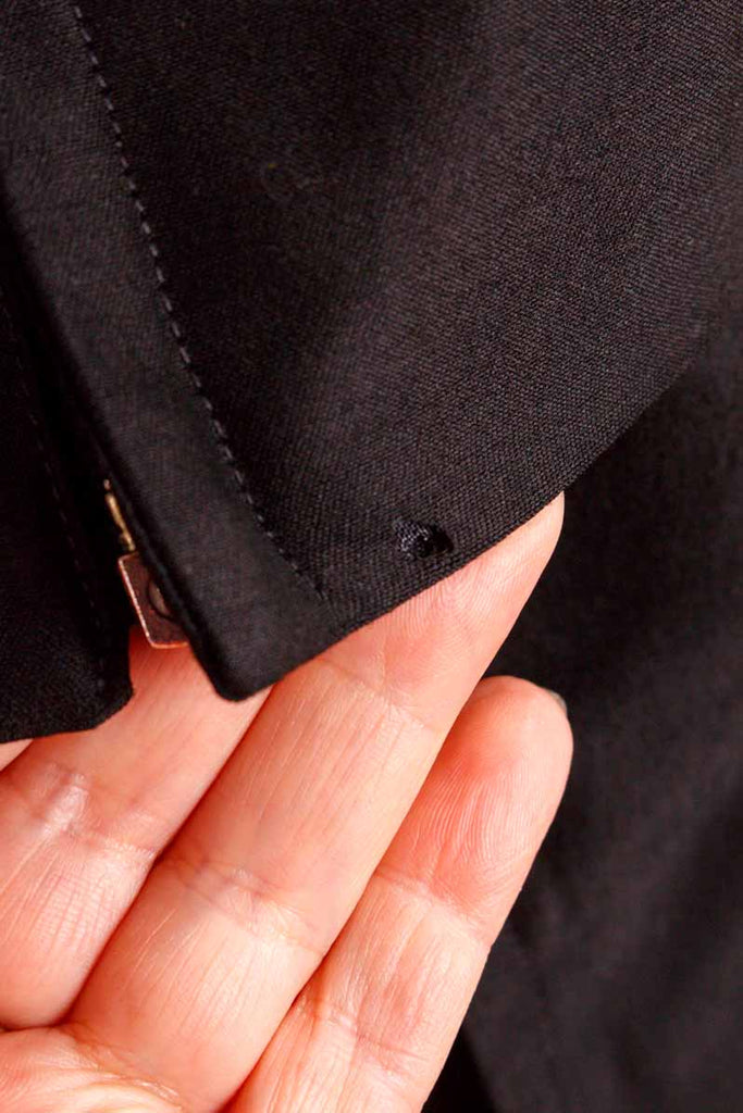 60s Wollkleid + Bolero schwarz