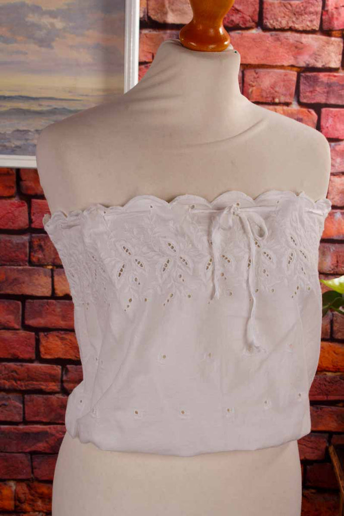 Hippie Bluse weiß Spitze