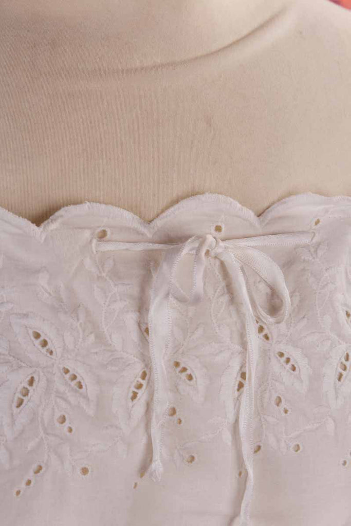 Hippie Bluse weiß Spitze