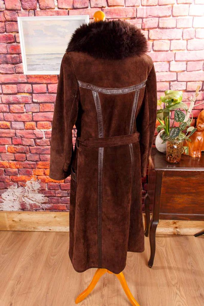 Hippie Lammfellmantel braun