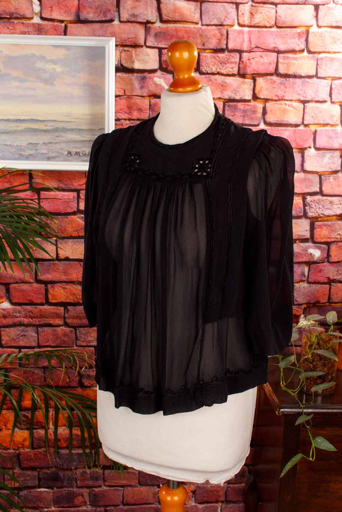 Isabel Marant Seidentop schwarz