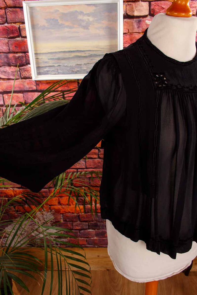 Isabel Marant Seidentop schwarz