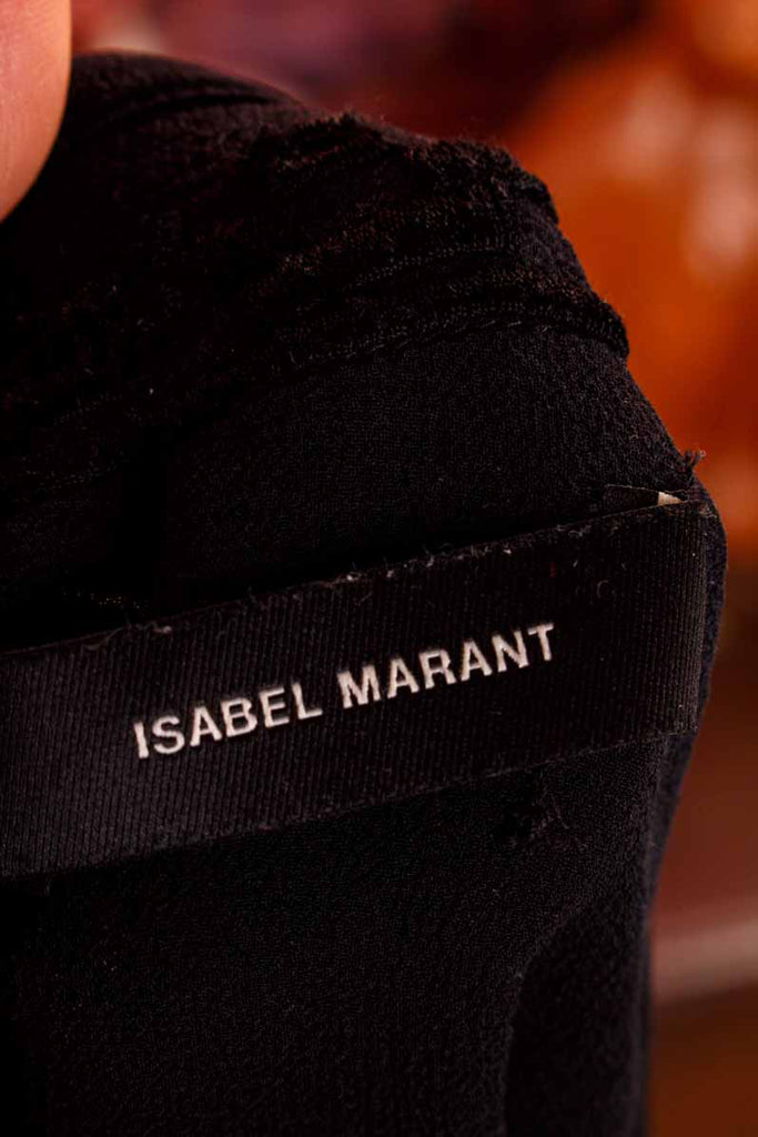 Isabel Marant Seidentop schwarz