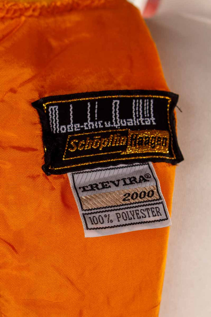 60s Disco Minikleid orange