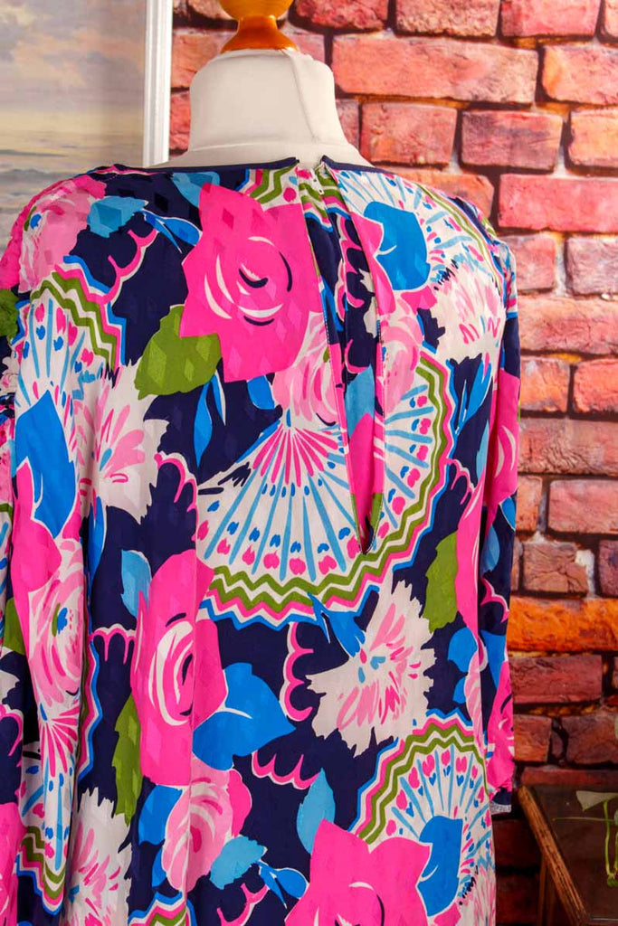 Boho Seidenkleid neon bunt