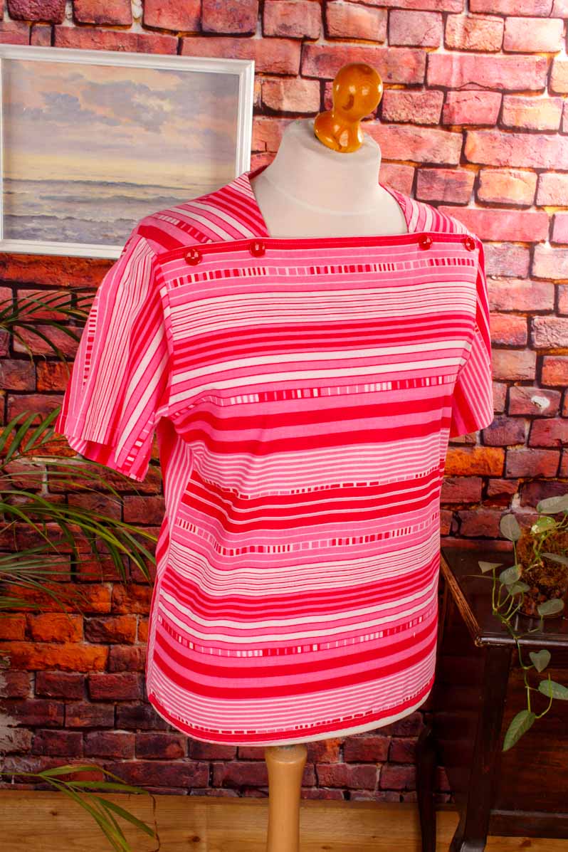 DDR Top pink Streifen
