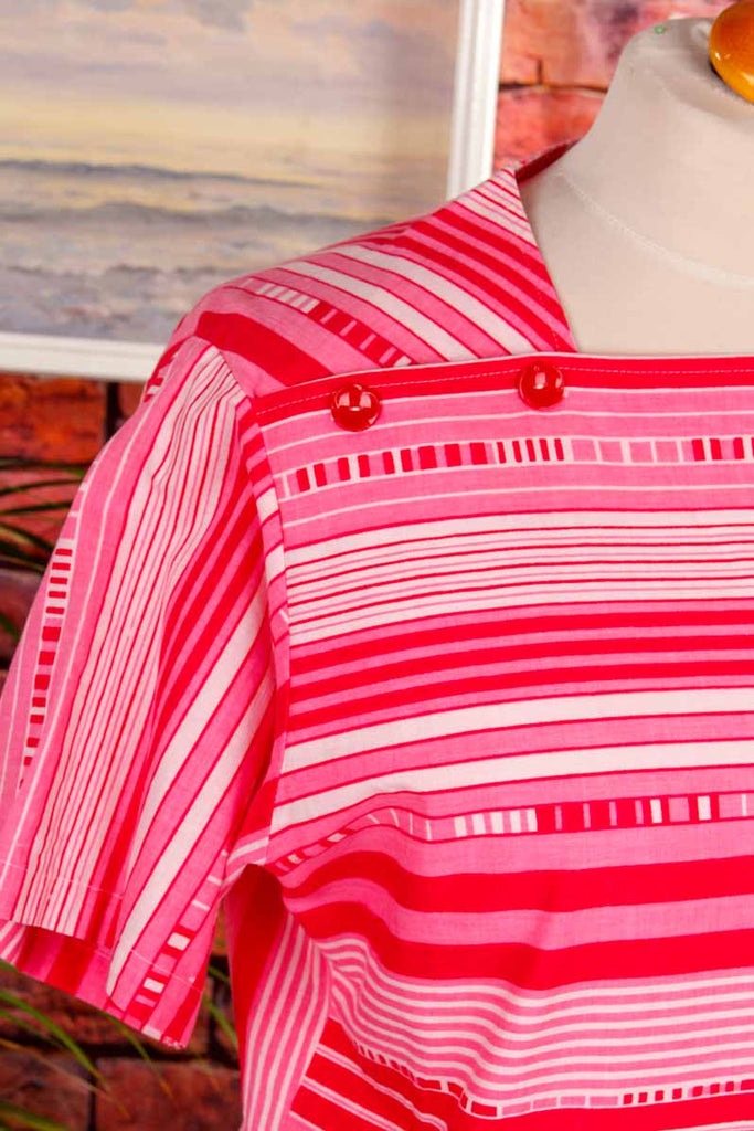 DDR Top pink Streifen