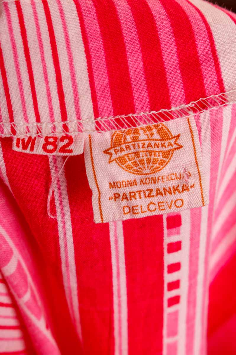 DDR Top pink Streifen
