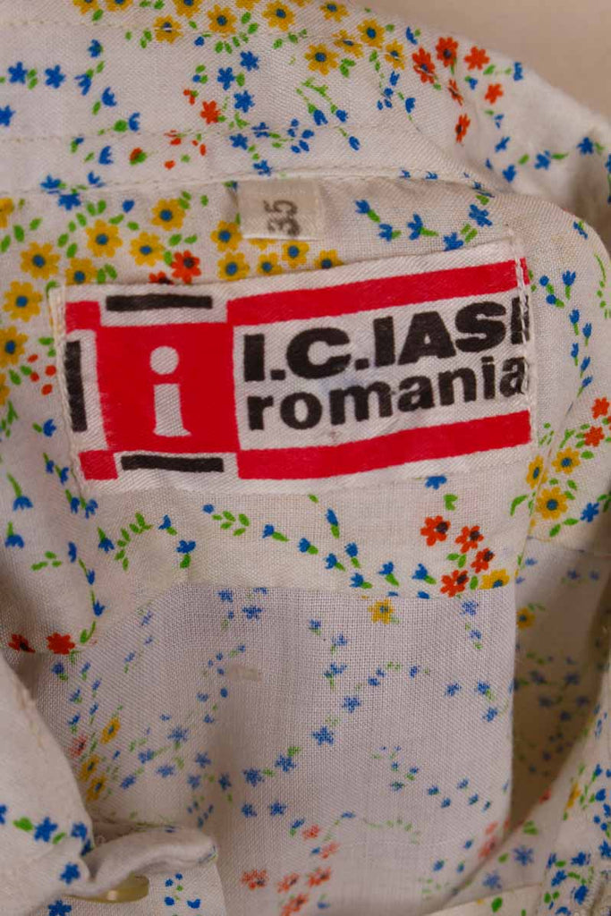 70s Disco Hemd Blümchen