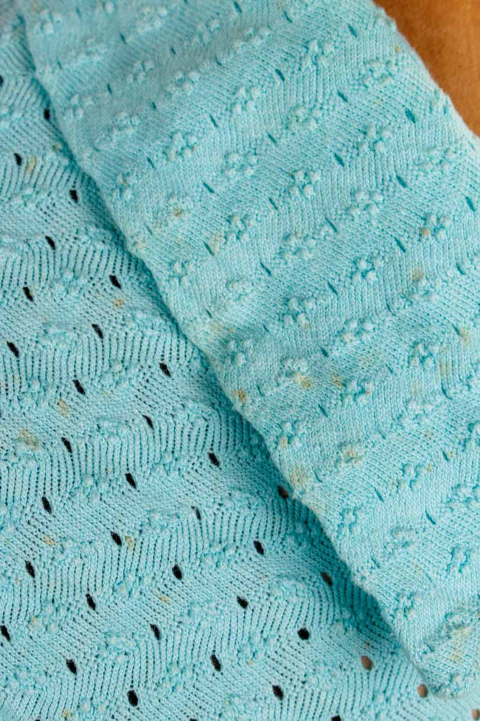 50er Jahre Poloshirt türkis