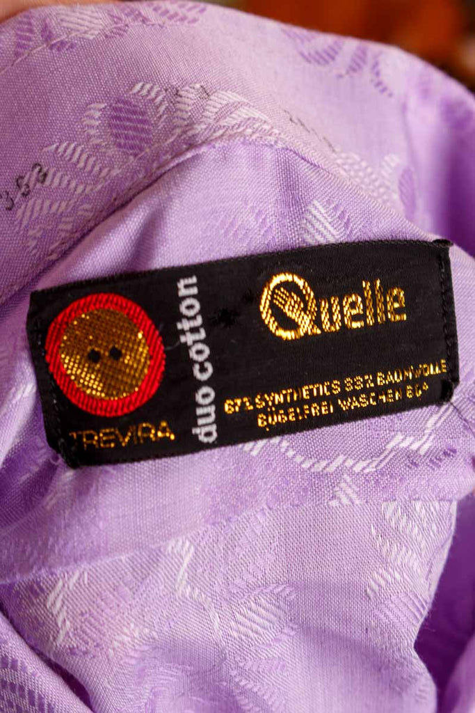 70s Disco Hemd lila Muster