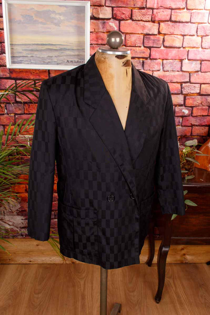 Kariertes Sakko schwarz