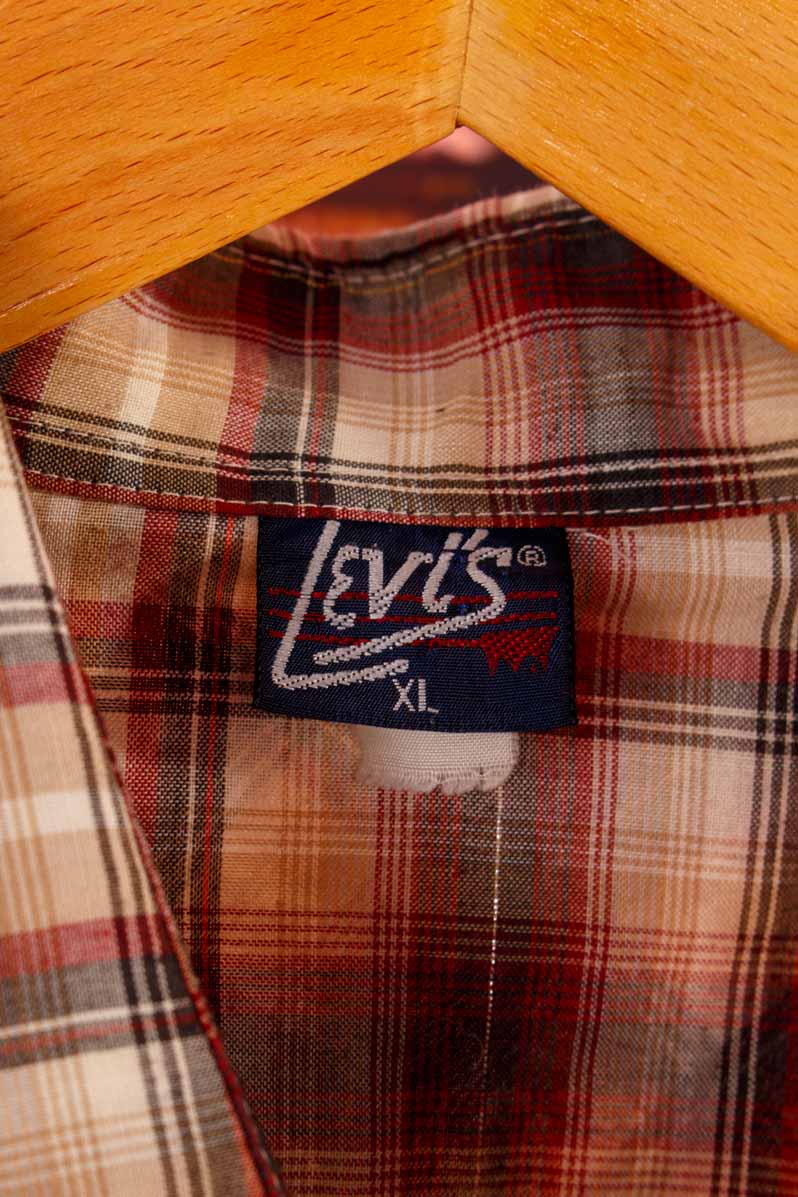 Levi´s Westernhemd weinrot kariert
