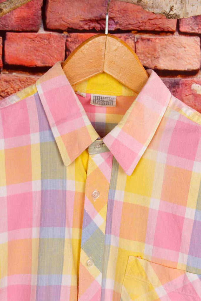 80s Flanell Hemd neon bunt