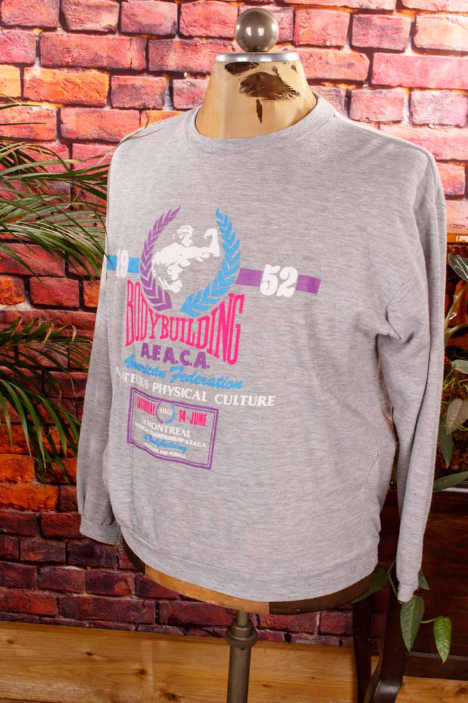 80s Bodybuilding Sweatshirt grau