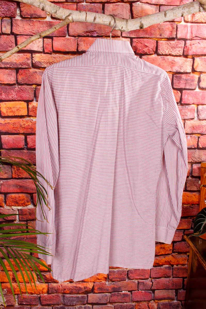 70s Hemd rot blau Streifen