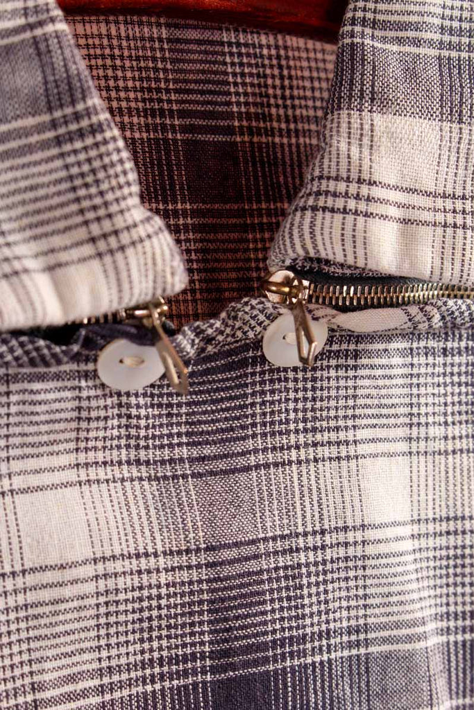 50s Rockabilly Hemd blau kariert