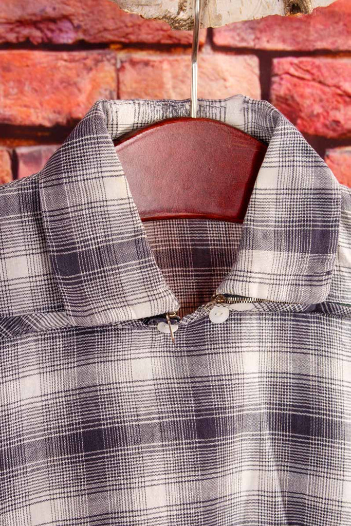 50s Rockabilly Hemd blau kariert