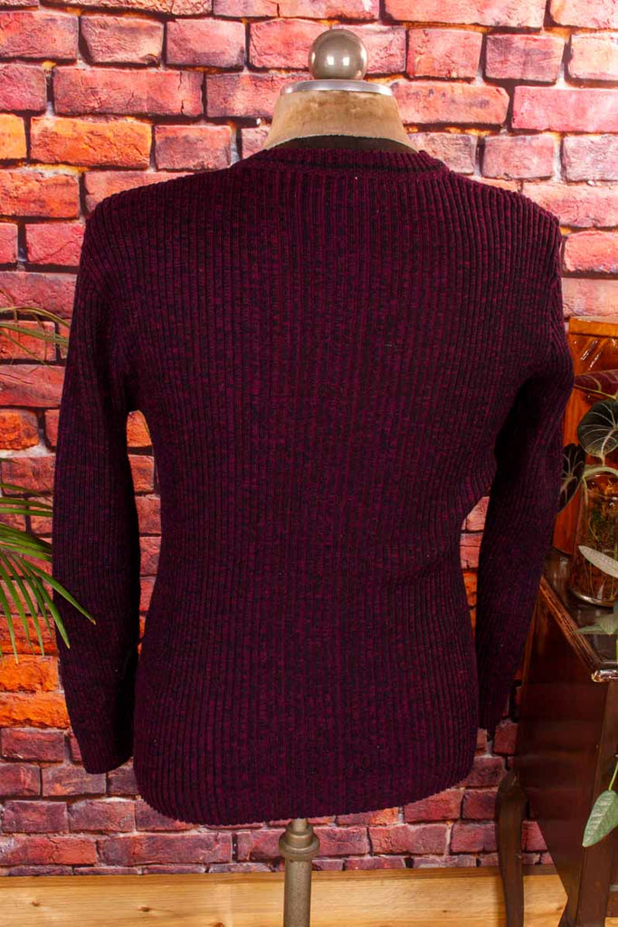 Boho Schnürpulli lila Strick