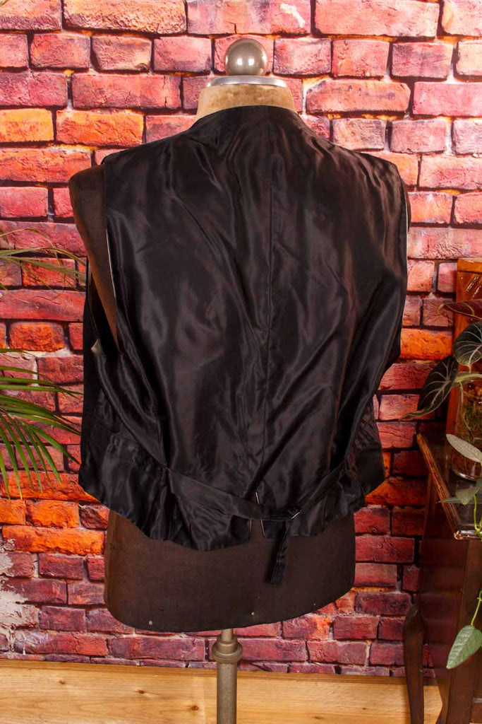 Vintage Weste schwarz Nadelstreif