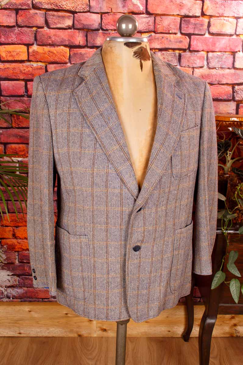 DDR Tweed Sakko beige kariert