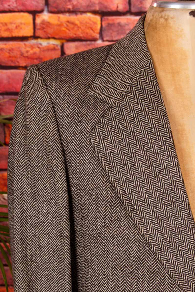 70s Tweed Sakko Fischgrät