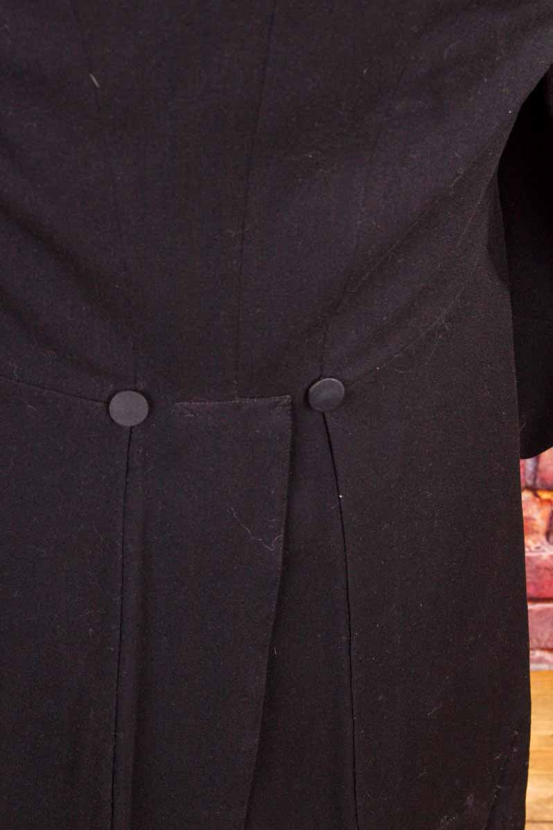 antiker Gehrock schwarz Wolle