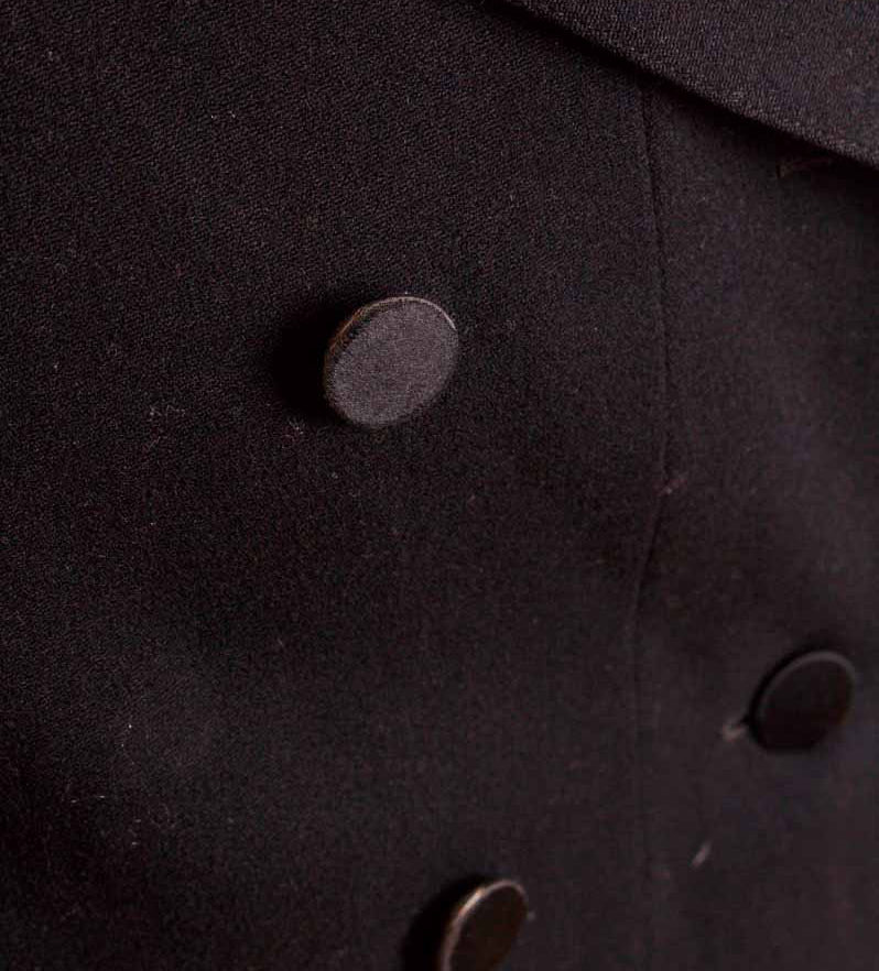 antiker Gehrock schwarz Wolle