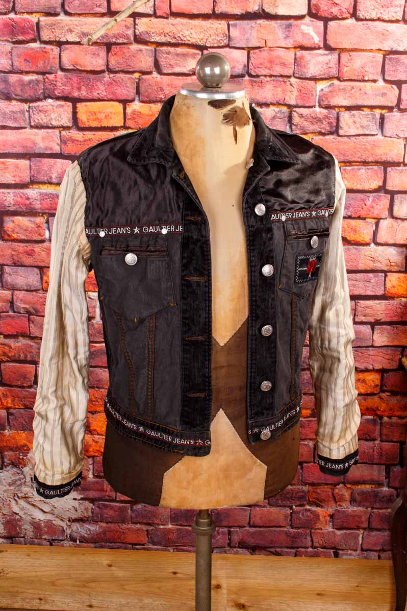 Gaultier reversible Cord Jeansjacke