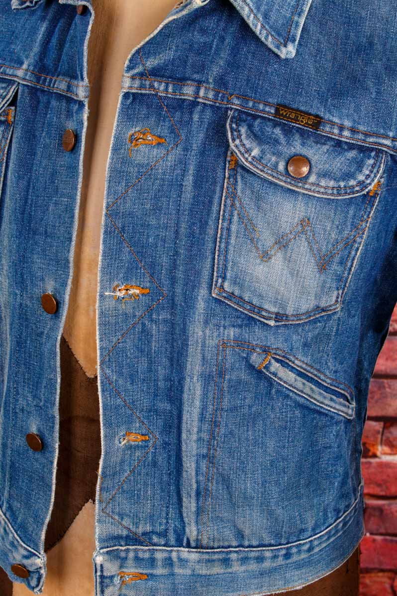 70s Wrangler Jeansjacke blau