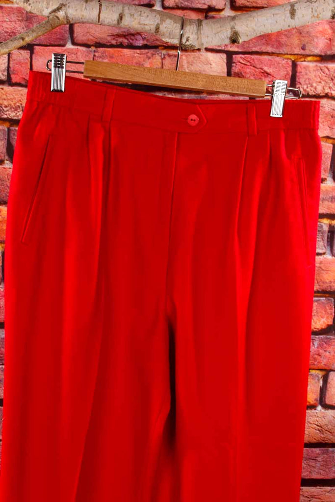 Woll Hose rot Bügelfalte