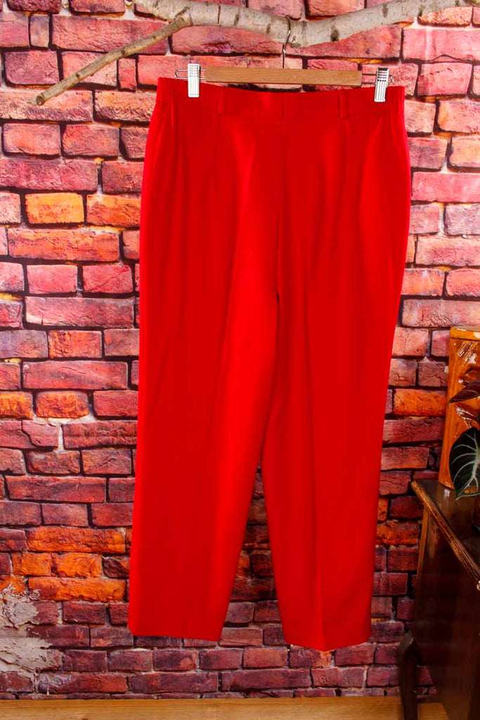 Woll Hose rot Bügelfalte