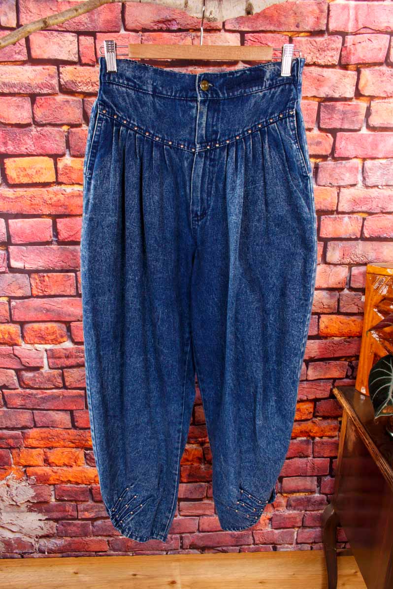 80s Jeans Haremshose Nieten