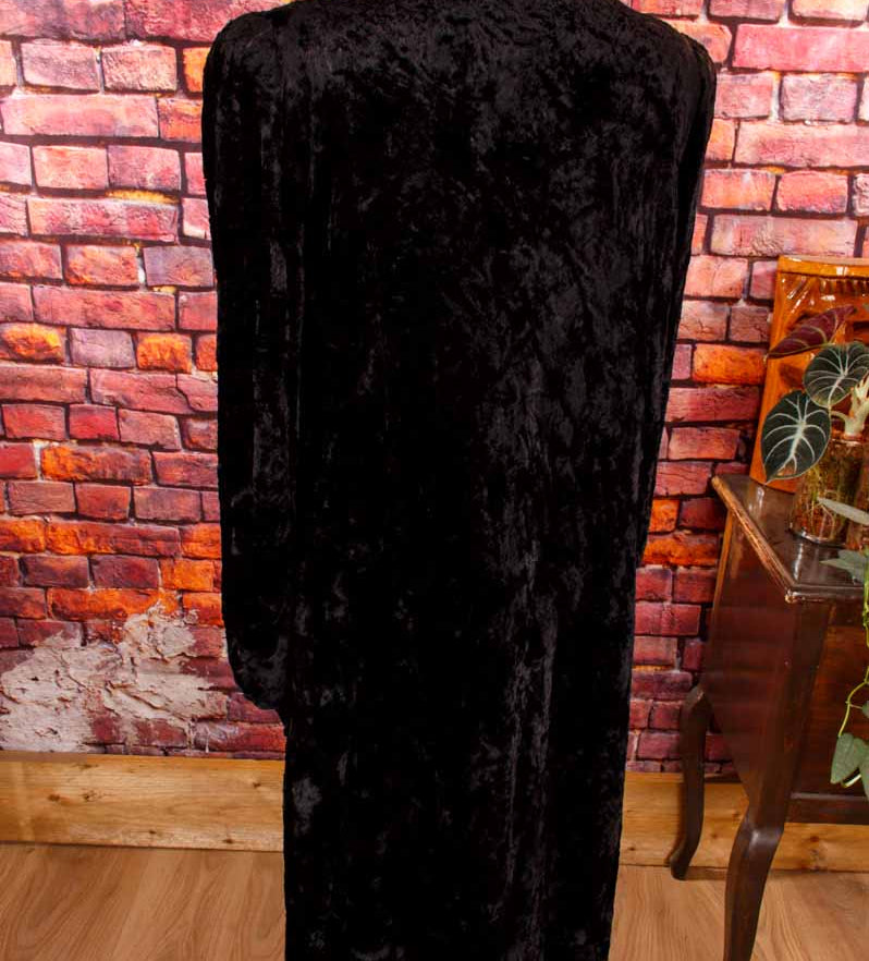1920s Plüschfell Mantel schwarz