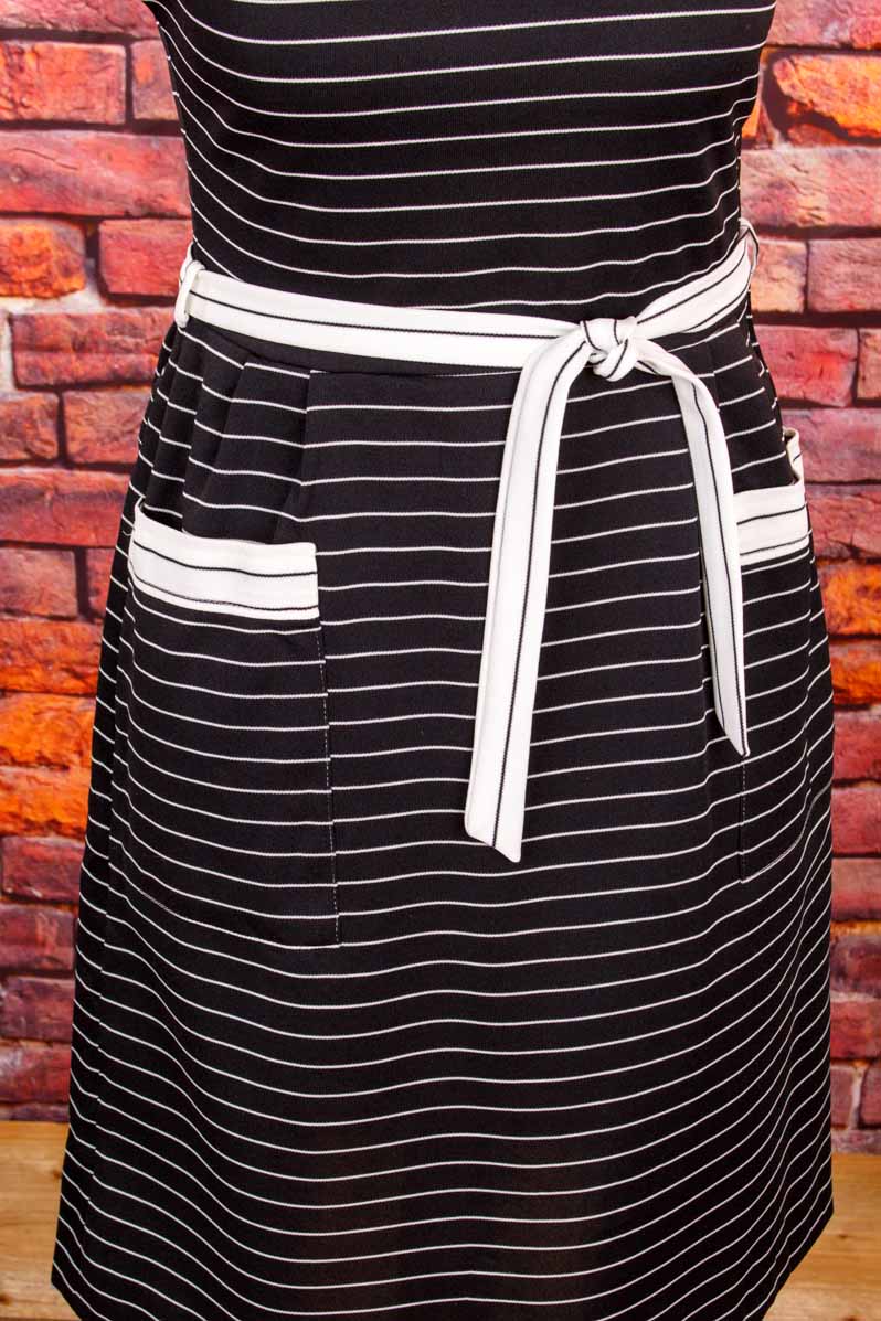 80s Stretch Sommerkleid Ringel