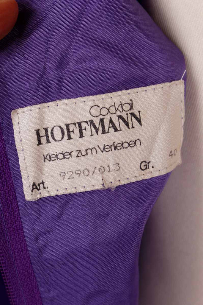 80s Abendkleid lila Taft Rüschen