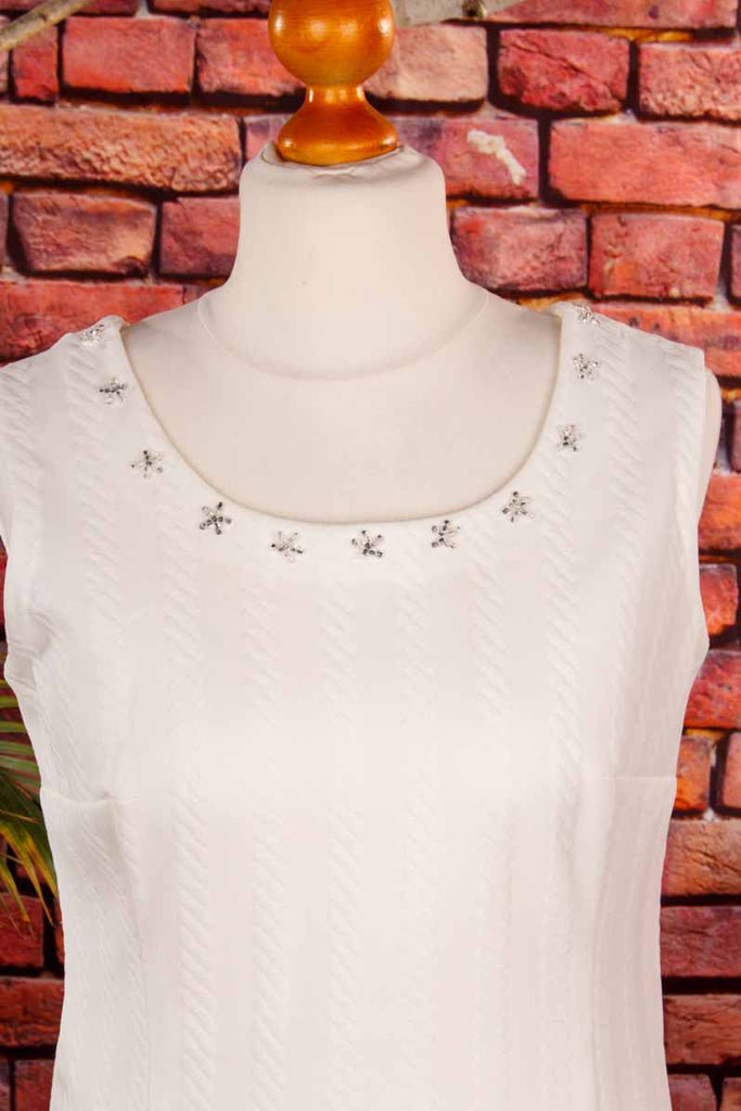 60s Minikleid weiß Perlen