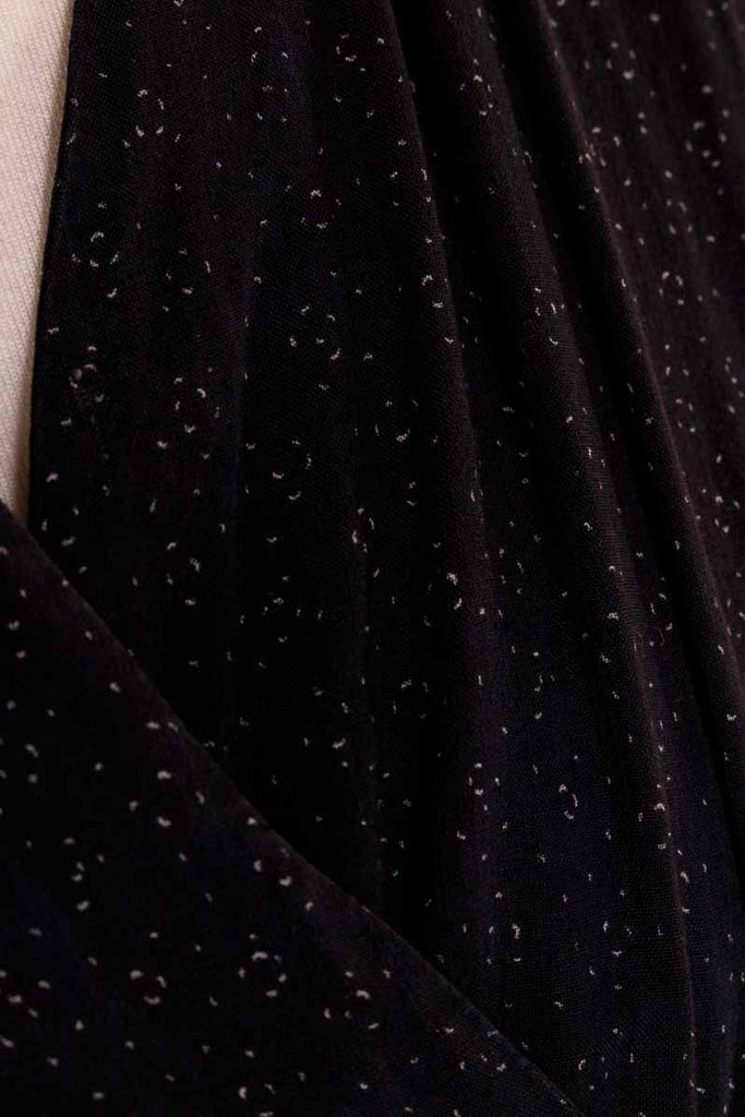 40er Jahre Kleid schwarz Tupfen
