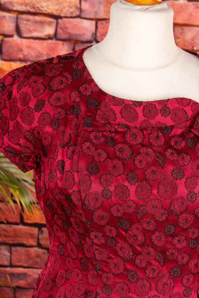 Rockabella Abendkleid rot Brokat