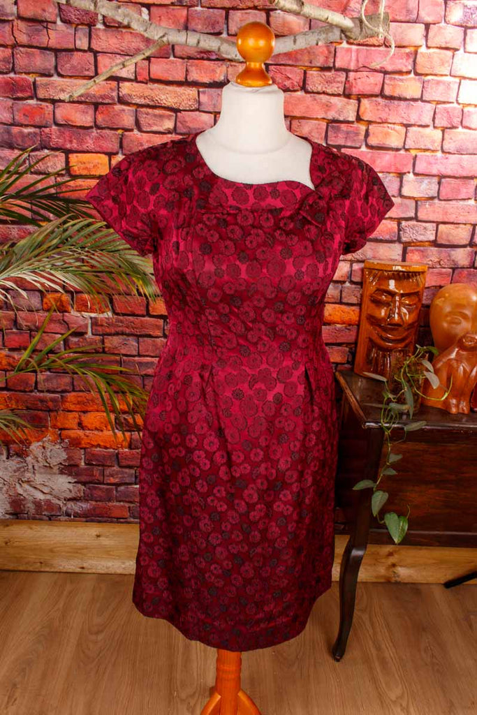 Rockabella Abendkleid rot Brokat