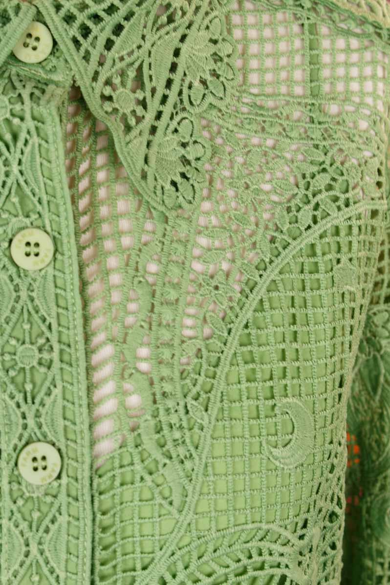 FARM Rio Green Guipire Shirt