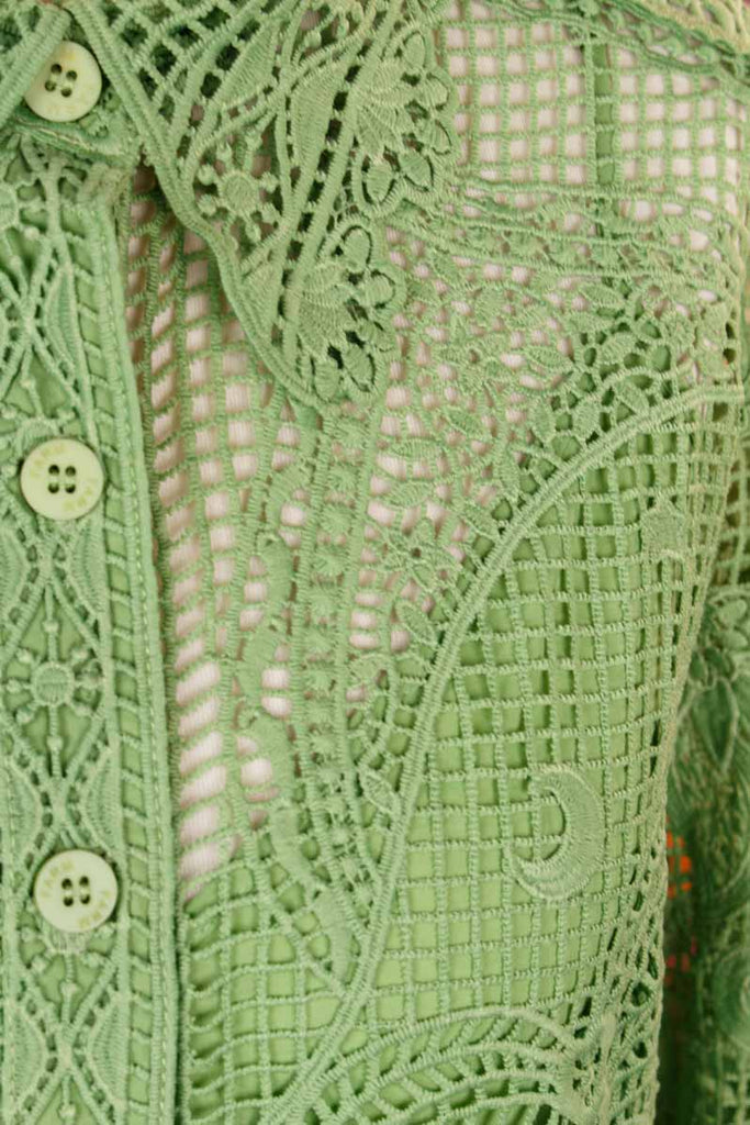 FARM Rio Green Guipire Shirt
