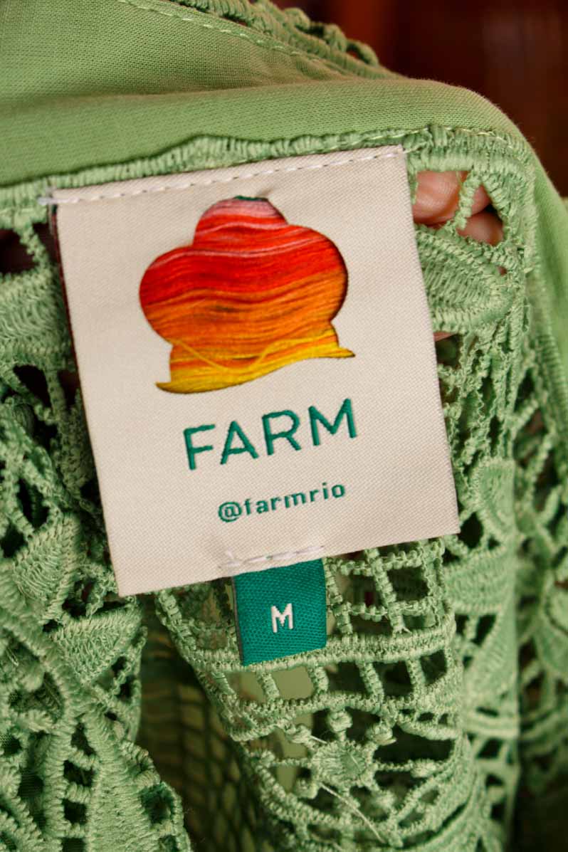 FARM Rio Green Guipire Shirt