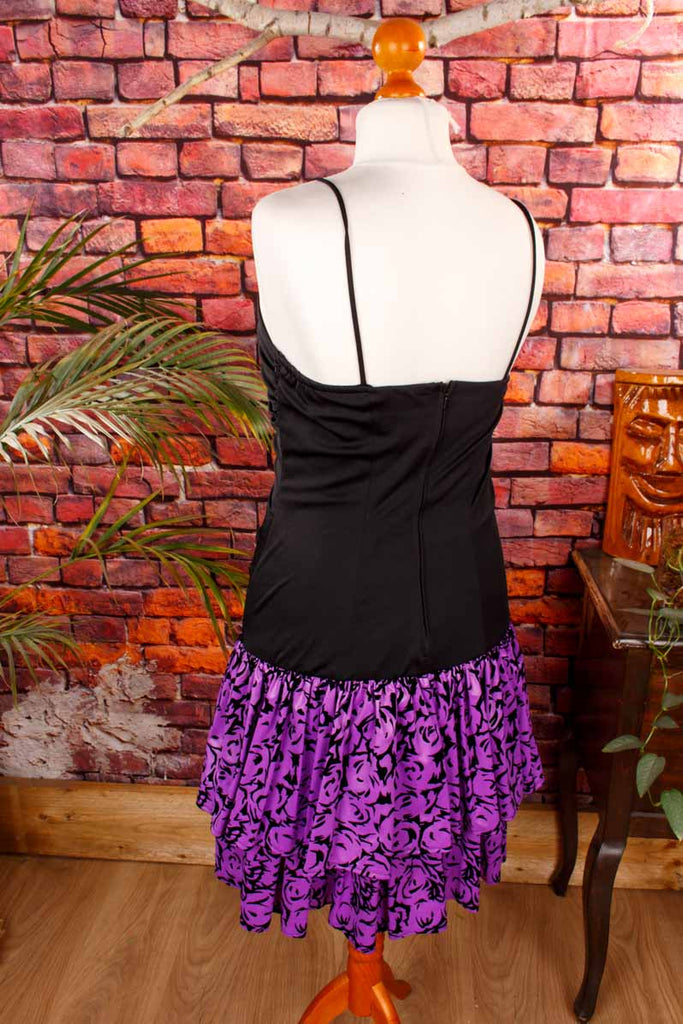 80er Partykleid schwarz pink