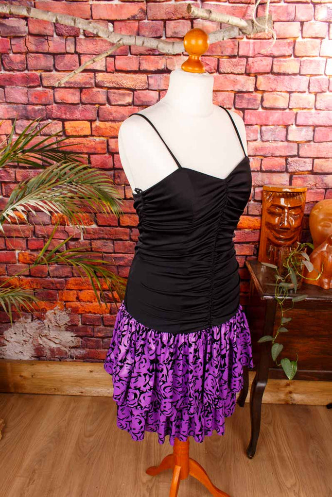 80er Partykleid schwarz pink